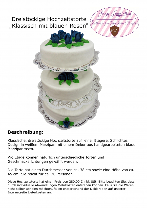 TB_HT_Deutscher Aufbau_3-stöckig_Etagere_Klassisch mit blauen Rosen