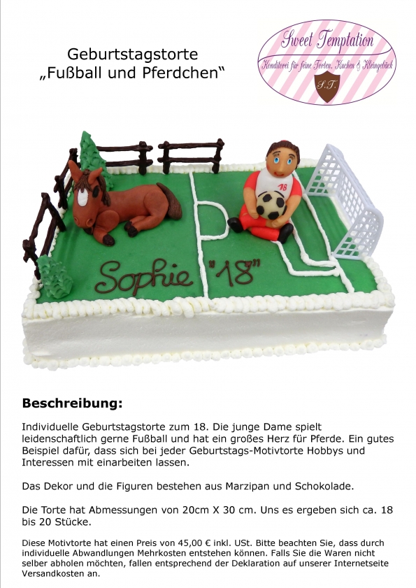 TB_Motivtorte_Geburtstag_Motto Fußball und Pferdchen